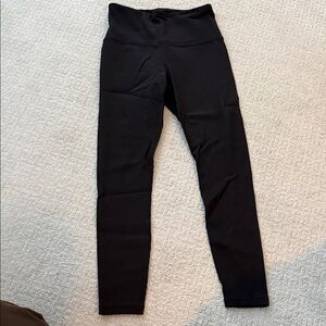 Women's Athleta Black Ribbed High-Waisted Leggings